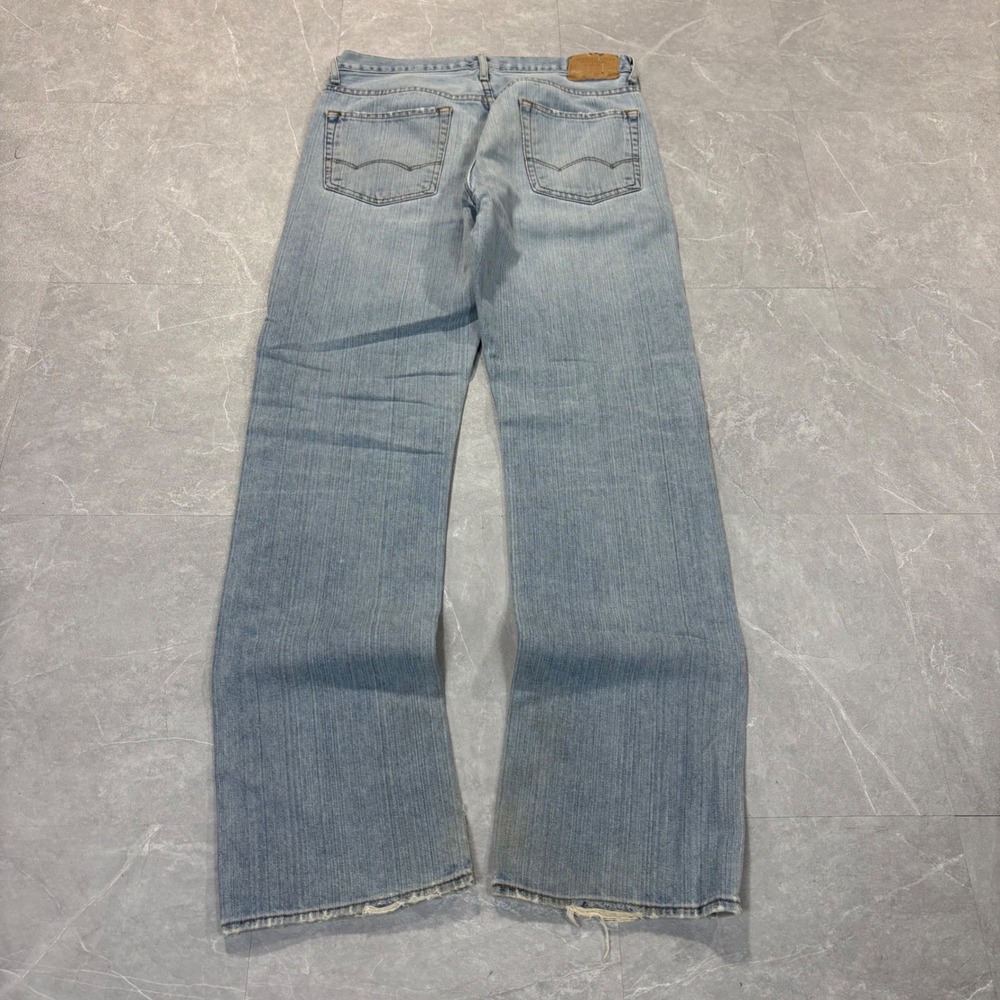 American Eagle Outfitters Mens Light Wash Cotton Straight Leg Jeans 32x34 4420